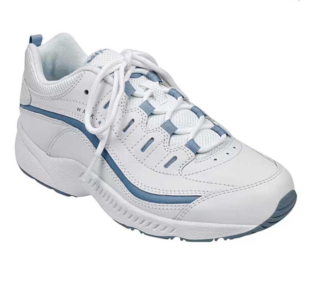 Easy Spirit Roadrun Women's Classic Walking Sneakers Size 9.5W White / Gray